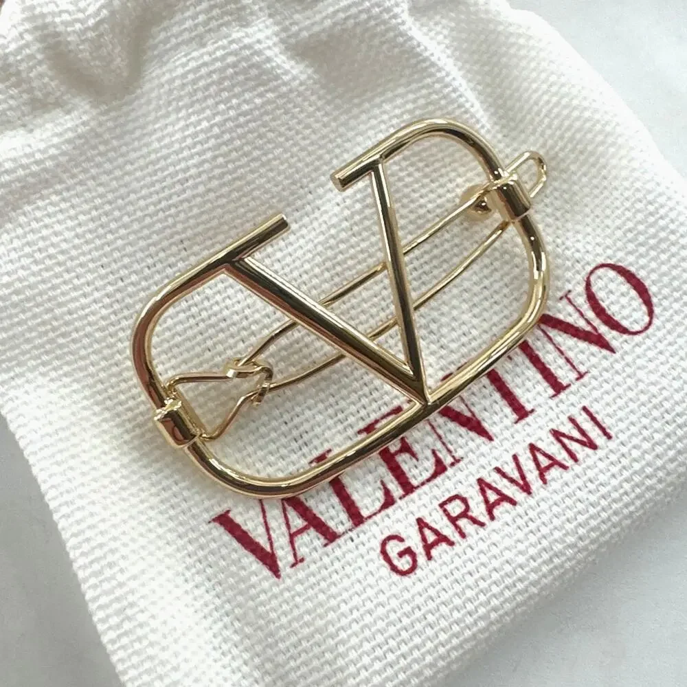 Valentino Garavani Women's Gold VLogo Signature Hair Clip One Size